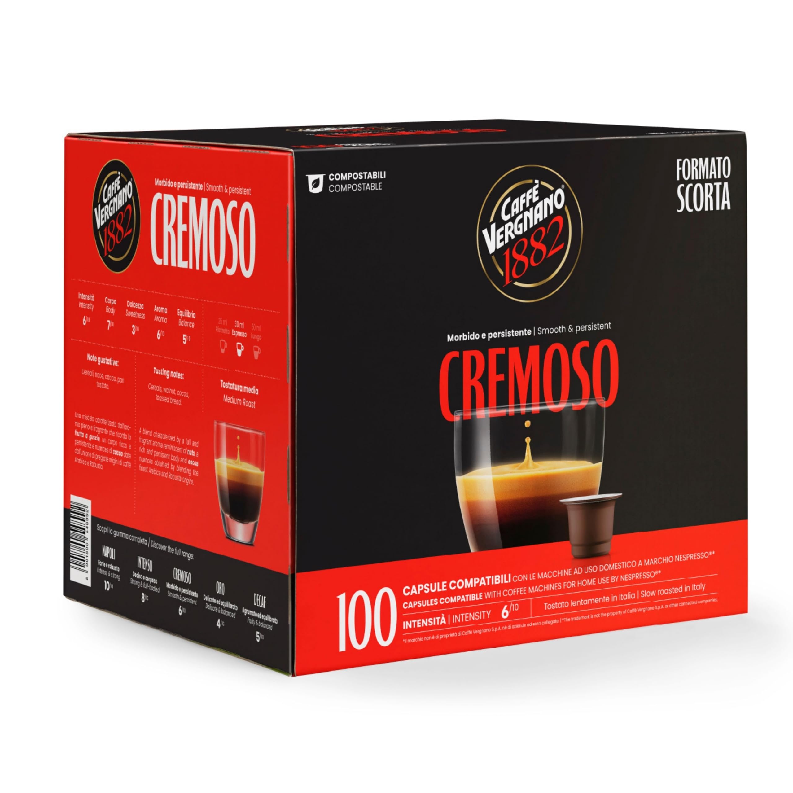Amazon.com: Caffe Vergnano 1882 Medium Roast Espresso Original